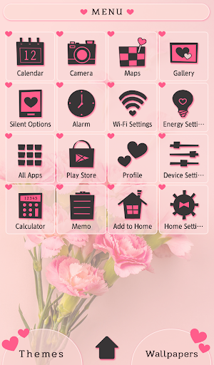 Cute Wallpaper Pink Carnations Theme Screenshot 1