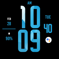 Blue Digital XL Watch Face