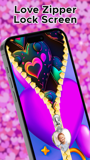 Love Zipper Lock Screen Screenshot 3