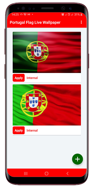 Portugal Flag Waving Live Wallpaper Screenshot 0
