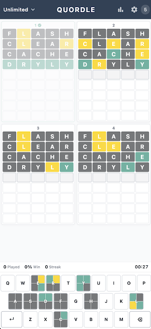 Quordle - Word Puzzle Game Screenshot 1