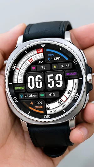 Diagonal Text ZKin Watch Face Screenshot 1