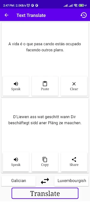 Galician Luxembourgish Trans Screenshot 1