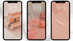 Peach Color Wallpaper Screenshot 0