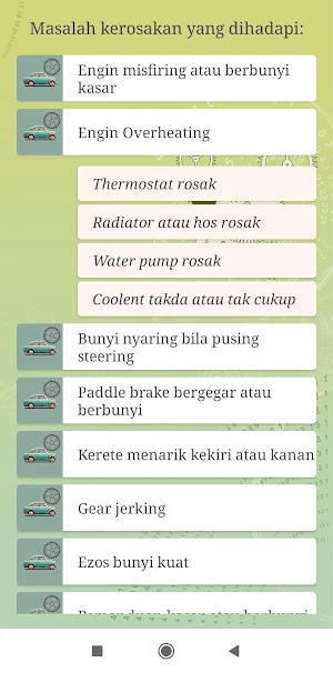 Masalah Kerosakan Kereta Screenshot 2