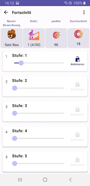 German sentence learn: Satzbau Screenshot 3