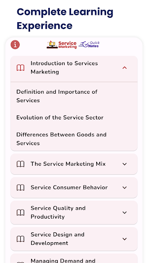 Services Marketing Quick Notes Screenshot 0