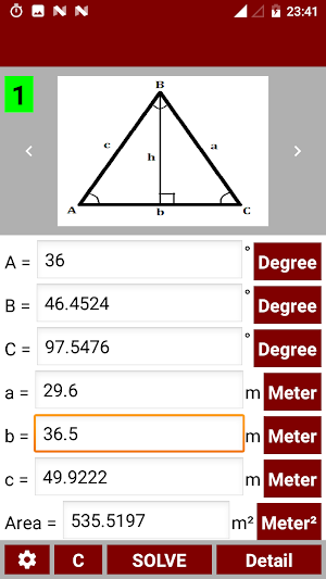 Trigonometry Calculator ( Triangle ) Screenshot 3