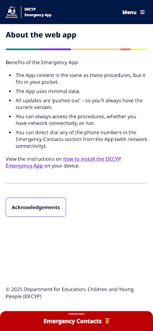DECYP Emergency App Screenshot 1