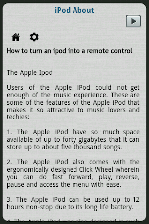 iPod About Screenshot 2