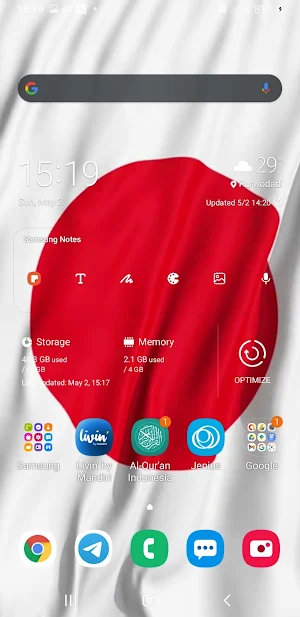 Japan Flag Live Wallpaper Screenshot 2