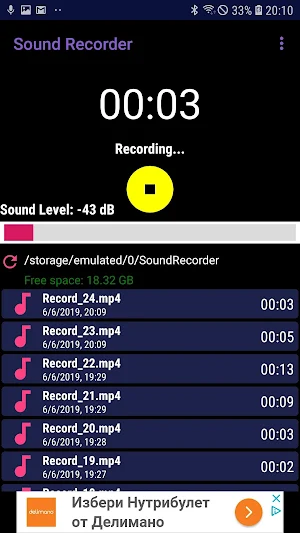Sound Recorder Screenshot 2