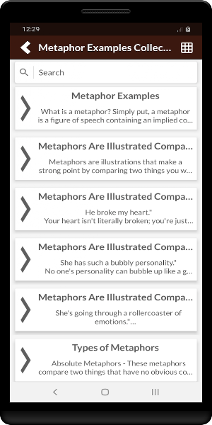 Metaphor Examples Collection Screenshot 0