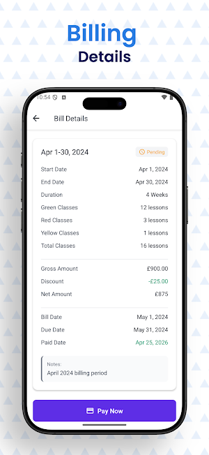 Leon Simpson Tuition Billing Screenshot 3