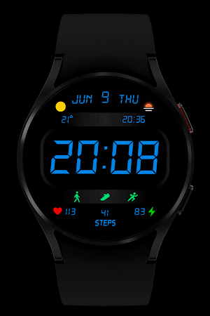 LCD Watch Face Wear OS Screenshot 2