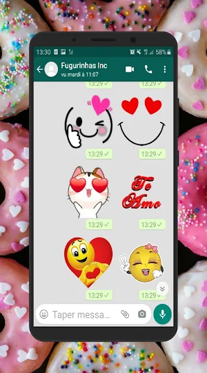 Figurinhas amor Perfeito - WAStickerApps Screenshot 3