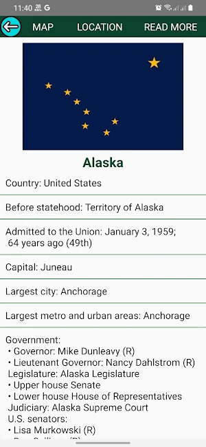 USA All States Map And Details Screenshot 1