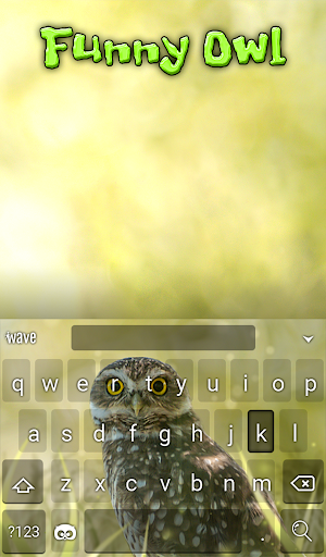 Funny Owl Animated Keyboard +  Screenshot 1