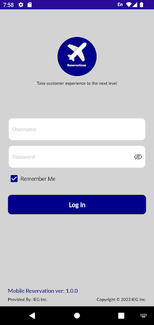 IEG Reservations Management Screenshot 0