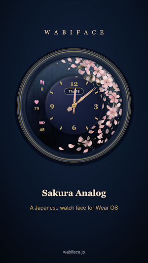 Sakura Analog Watch Face Screenshot 0