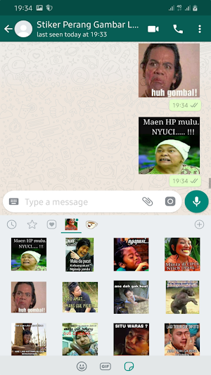 Stiker Perang Gambar Lucu WAStickerApps Screenshot 0