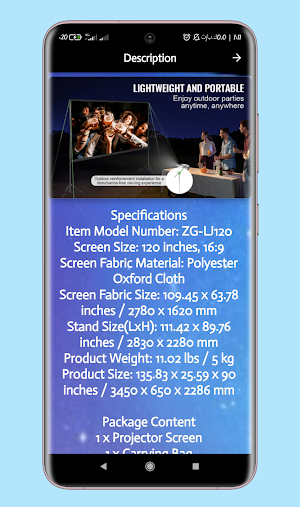 Vevor120 Projector guide Screenshot 2