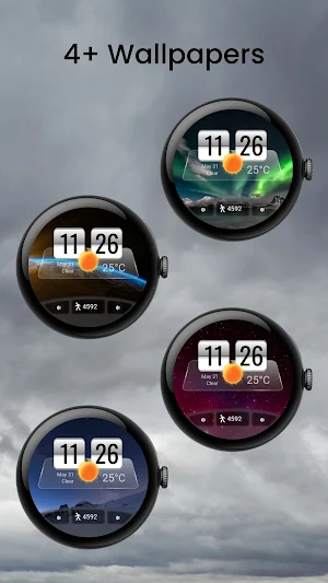 Flip Clock Weather Watch Face Screenshot 3