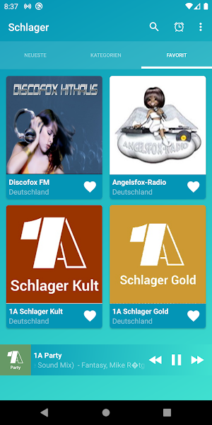 Schlager music radios online Screenshot 2