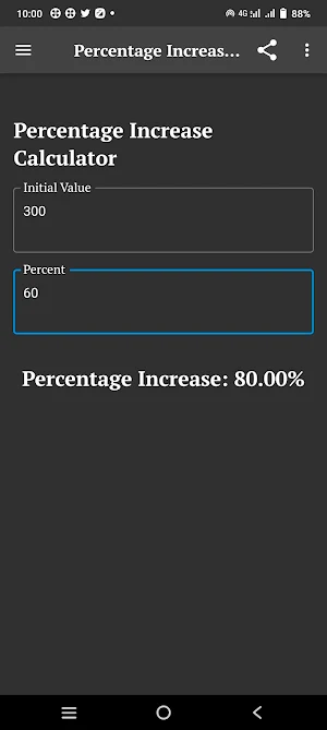 Percentage Increase Calculator Screenshot 3