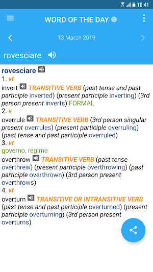 Collins English<>Italian Dictionary Screenshot 3