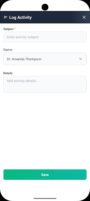 orthobrain CRM Screenshot 2