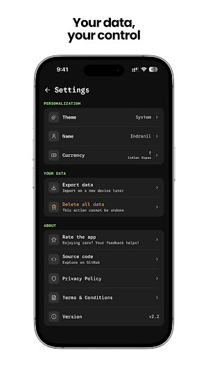 zero: offline expense tracker Screenshot 2