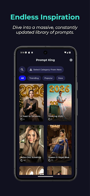 Prompt King: AI Photo Styles Screenshot 1