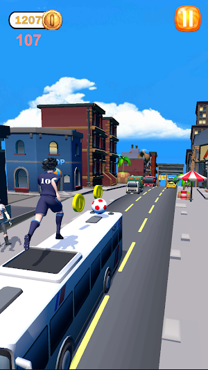 Kick And Run : Runner Game Screenshot 1