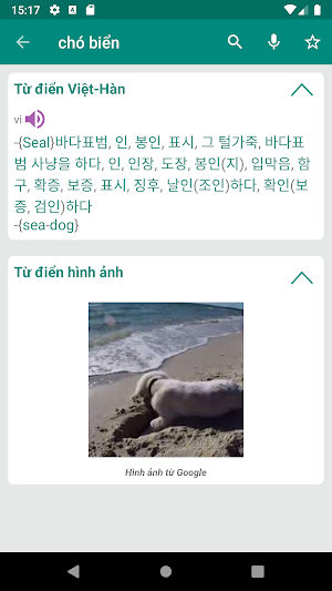 Vietnamese Korean Dictionary Screenshot 1
