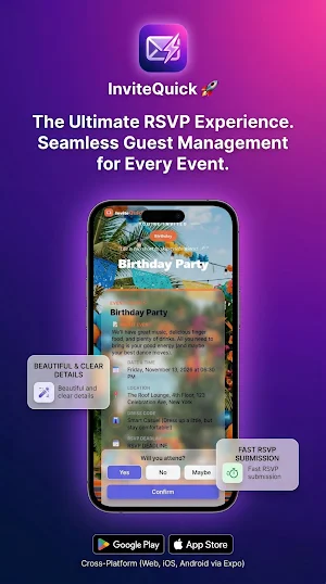 InviteQuick - AI Event Planner Screenshot 1