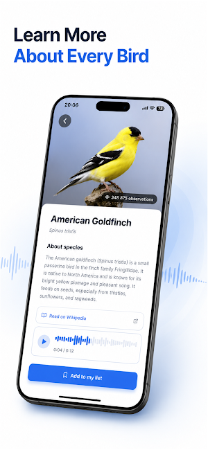 Birdly: Bird Identifier Screenshot 3