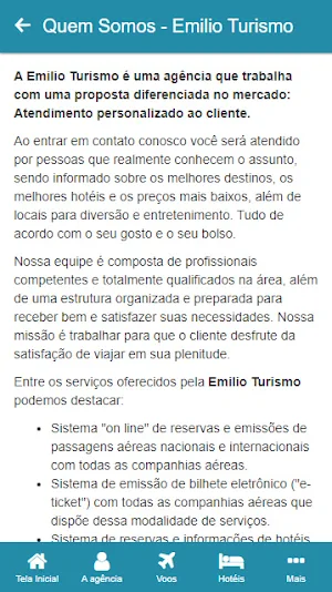 Emilio Turismo Screenshot 1
