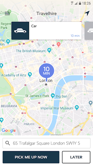 Travelhire Car Service Screenshot 0