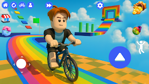 Rainbow Obby Parkour: Runner Screenshot 1