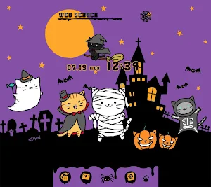 Cute Theme-Kitty Halloween- Screenshot 0