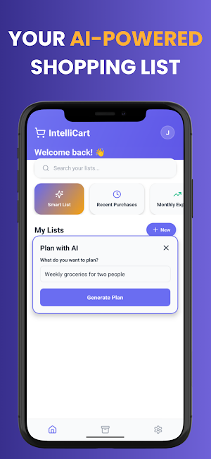 IntelliCart: AI Shopping List Screenshot 0