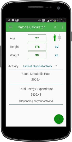 Calorie Calculator Screenshot 1