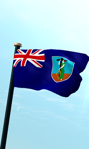 Montserrat Flag 3D Wallpaper Screenshot 0
