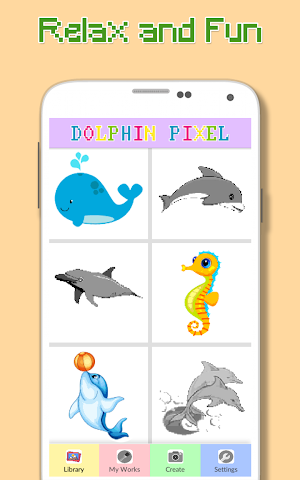 Sea Animals Dolphin And Shark Color By Number Screenshot 3