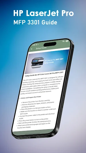 HP LaserJet Pro MFP 3301 Guide Screenshot 1