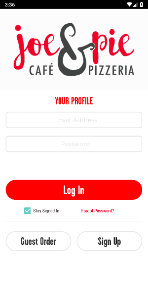 Joe & Pie Cafe and Pizzeria Screenshot 0