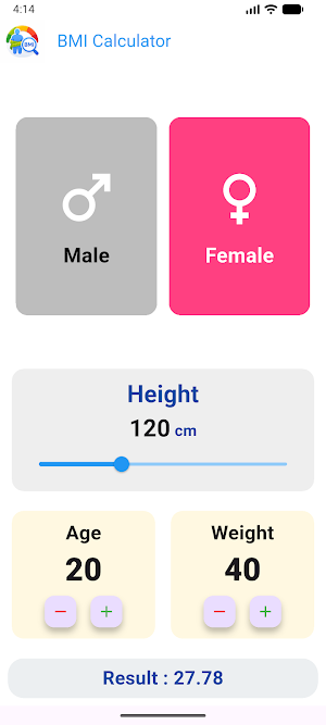 SimpleBMIApp Screenshot 1