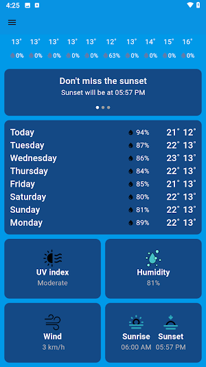 Meteo Prototype Screenshot 2