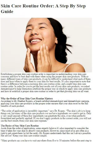 Daily Skin Care Routine Tips Screenshot 0